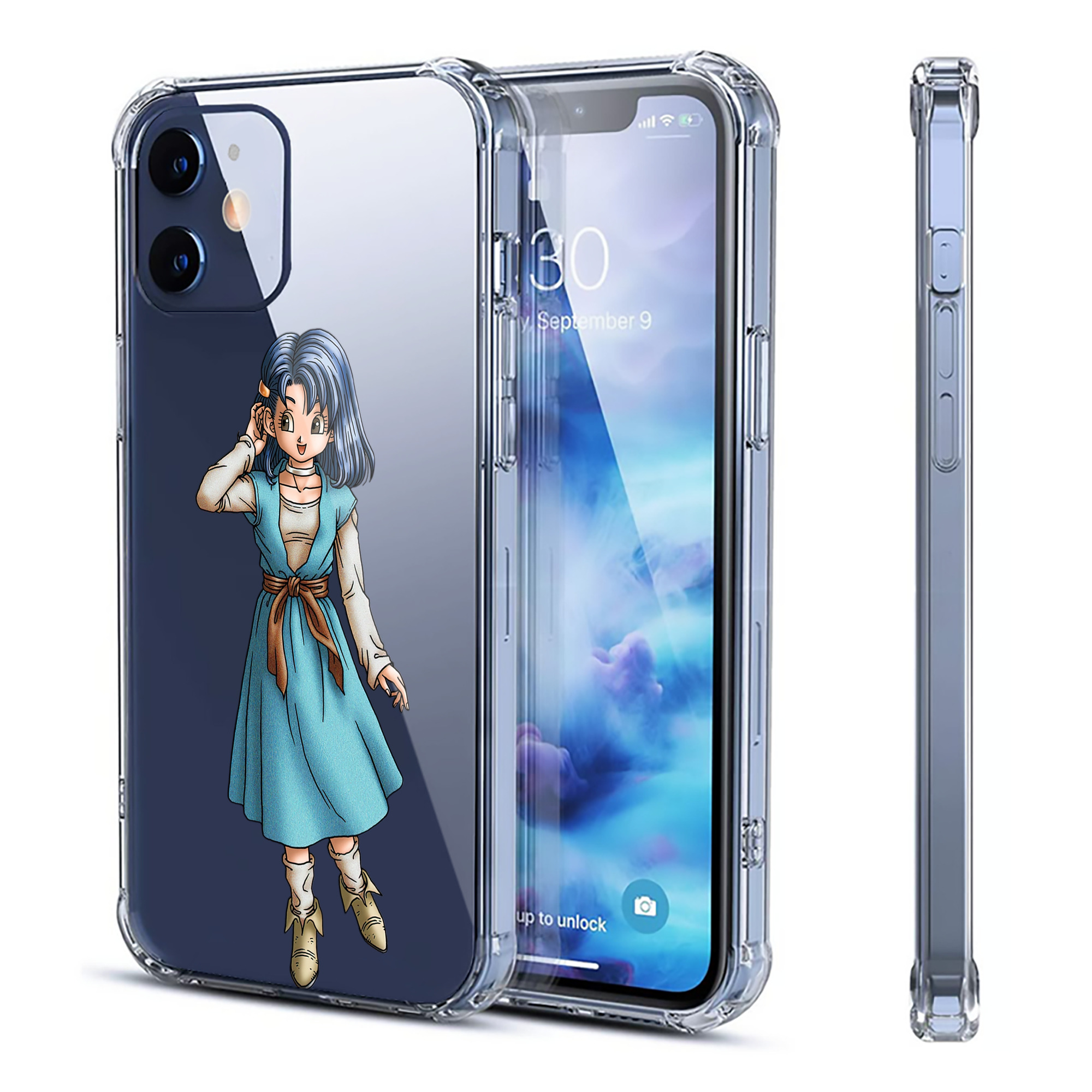 （画像用） ドラゴンクエスト Doragon Kuesuto Dragon Quest 【iPhone 12シリーズ対応】透明スマホケース（クリアソフトケース）